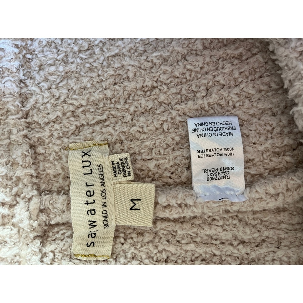 Saltwater LUXE Pearl Fuzzy Popcorn Knit Pants Boho Lounge Cozy Pajama M - Picture 3 of 8